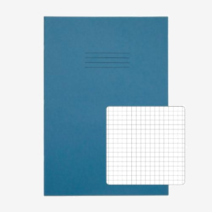 Rhino A4 Exercise Book 80 Page 5mm Squares S5 Light Blue (Pack 50) - VEX668-1625-6 14356VC