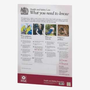 Health Safety & Environment Health & Safety Law Poster A3 - S3016 13565FA