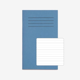 Rhino A6+ Exercise Book 48 Page Ruled 7mm Feint Lines F7 Light Blue (Pack 100) - VNB012-65-8 14447VC