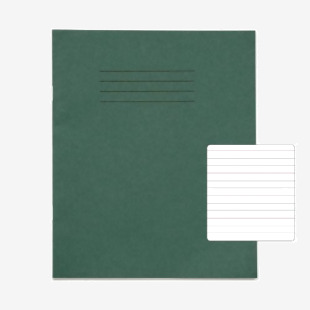 Rhino 8 x 6.5 Inches Learn to Write Book 32 Page Narrow-Ruled Dark Green (Pack 100) - SDXB6-8 15021VC