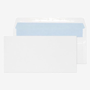 Blake Everyday Envelopes DL White Wallet Plain Self Seal 80gsm 110x220mm (Pack 50) - 1288250 PR 35141BL