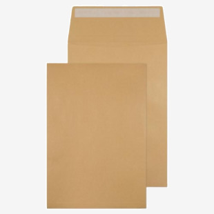 ValueX Everyday Envelopes C4 Manilla Pocket Plain Peel and Seal 25mm Gusset 130gsm 324x229mm (Pack 125) - 1991 40226BL