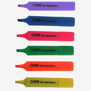 ValueX Flat Barrel Highlighter Pen Chisel Tip 1-5mm Line Assorted Colours (Pack 6) - 8440WT6 18106HA