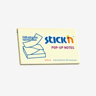 ValueX Stickn Pop-Up Notes 76x127mm 100 Sheets Yellow (Pack 12) 21396 41941HP