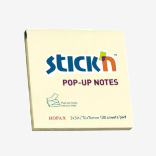 ValueX Stickn Pop-Up Notes 76x76mm 100 Sheets Yellow (Pack 12) 21395 41934HP