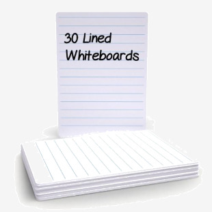 Basics Economy Drywipe Boards Lined A4 PK30 - WBL30 48061EA