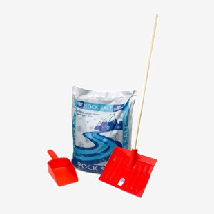 ValueX Salt And Shovel Kit Includes 1 x 25kg Rock Salt 1 Scoop And 1 Snow Shovel 0108058 41703CP