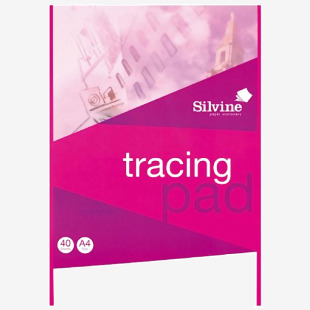 Silvine A4 Tracing Pad 63gsm 40 Sheets (Pack 6) - A4T 21680SC