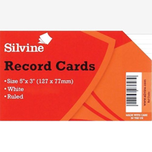 ValueX Record Cards Ruled 127x76mm White (Pack 100) - 553W 21806SC