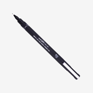 uni PIN02-200(S) Pigment Ink Fine Line Pen 0.2mm Tip Black (Pack 12) - 288985000 20649UB