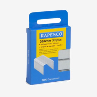 Rapesco 266mm Galvanised Staples Retail Pack (Pack 2000) - S2662MA3 29751RA