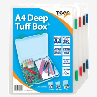 Tiger Tuff Box Polypropylene A4 Deep Clear - 300806 42449TG