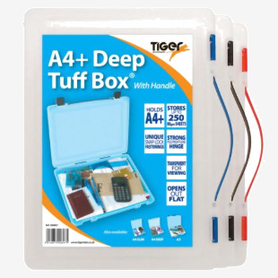 Tiger Tuff Box Polypropylene A4+ Deep Clear - 300847 42456TG