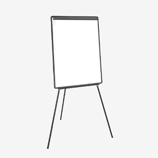 Bi-Office Economic Tripod Flipchart Easel Non Magnetic 600x850mm Black - EA4600475 45179BS