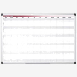 Bi-Office 52-Week Annual Magnetic Whiteboard Planner Aluminium Frame 900x600mm - GA0361170 45634BS