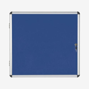 Bi-Office Enclore Blue Felt Lockable Noticeboard Display Case 6 x A4 720x670mm - VT620107150 46068BS