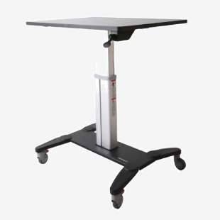 StarTech Mobile Standing Desk - Portable Sit Stand Ergonomic Height Adjustable Cart on Wheels 8ST10186423