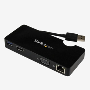 StarTech USB3 Laptop Mini Dock Station HDMI VGA 8STUSB3SMDOCKHV