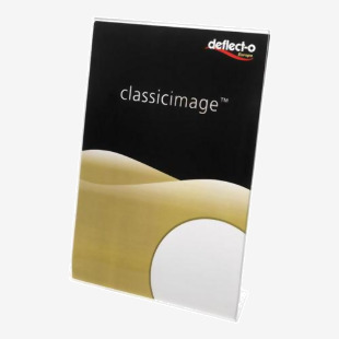 Deflecto A6 Portrait Slanted Literature Display Sign Holder Crystal Clear - 684101 54109DF