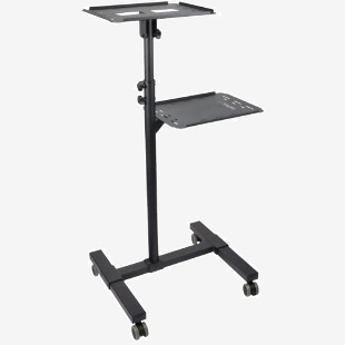 StarTech Mobile Projector and Laptop StandCart - Heavy Duty Height Adjustable Portable Projector Stand (2 Shelves; Holds 22lb10kg each) 8ST10347056