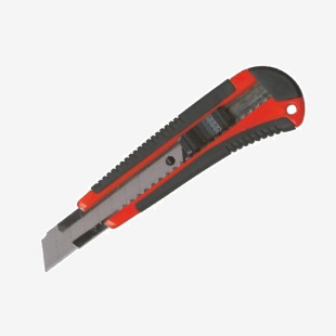 Pacplus Heavy Duty Knife Snap Off Blade 18mm Red - 244141924 47433LM