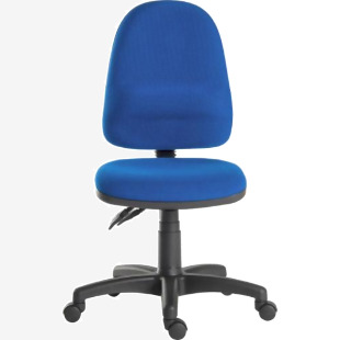 Ergo Twin High Back Fabric Operator Office Chair without Arms Blue - 2900BLU 13124TK