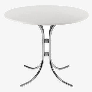 Bistro Round Table White - 6455WH 12690TK