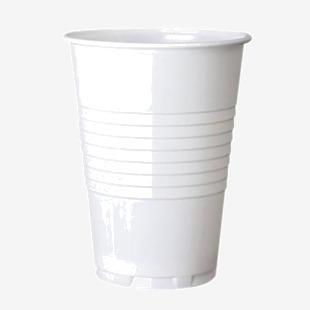 ValueX Hot Drink Plastic Vending Cup 7oz White (Pack 100) - 0510039 51857CP