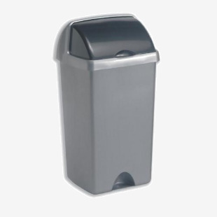 ValueX Bin Base and Roll Top Lid Metallic 48 Litre - 510638 48642XX