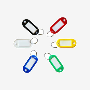 ValueX Key Tags Plastic Assorted Colours (Pack 100) - KTS100 14242CA