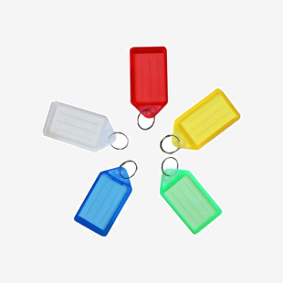 ValueX Sliding Key Tags Plastic Large Assorted Colours (Pack 50) - KTLL50 14263CA