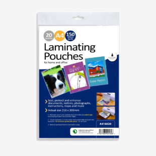 ValueX Laminating Pouch A4 2x75 Micron Gloss (Pack 20) - LPA416020 53222SP