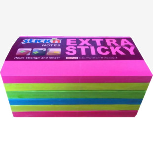 ValueX Extra Sticky Notes 76x127mm 90 Sheets Neon Colours (Pack 6) 21687 42214HP