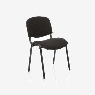 ISO Stacking Chair Black Fabric Black Frame BR000055 59973DY