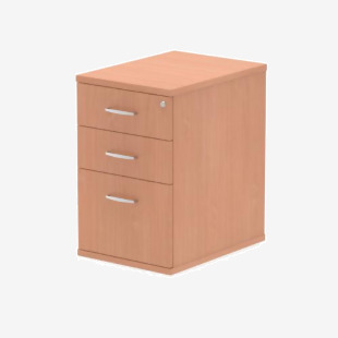 Impulse 600mm Deep 3 Drawer Desk High Pedestal Beech I000069 61996DY