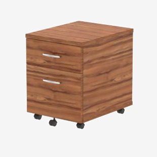 Dynamic Impulse 2 Drawer Mobile Pedestal Walnut I000124 25047DY