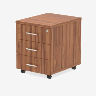 Dynamic Impulse 3 Drawer Mobile Pedestal Walnut I000125 23780DY