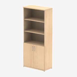 Dynamic Impulse W800 x D400 x H2000mm 4 Shelf Open BookcaseCupboard Maple Finish - I000227 44631DY