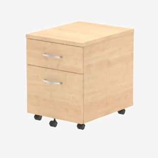 Dynamic Impulse 2 Drawer Mobile Pedestal Maple I000244 25054DY