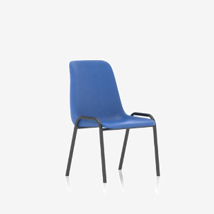 Polly Stacking Visitor Chair Blue Polypropylene BR000203 60400DY