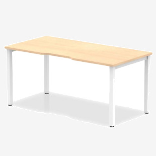 Evolve Plus 1200mm Single Starter Desk Maple Top White Frame BE119 12039DY