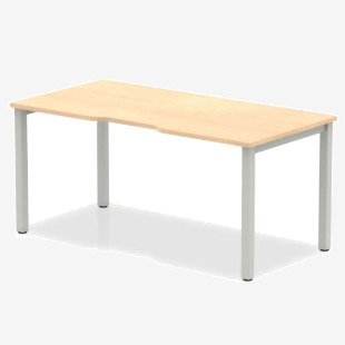 Evolve Plus 1200mm Single Starter Desk Maple Top Silver Frame BE139 12144DY