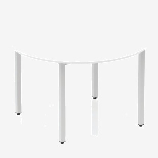 Impulse 1200mm Circle Table White Top Silver Box Frame Leg BF00197 82727DY