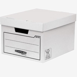 Fellowes General Storage and Archive Box Board White (Pack 10) 15502 36803FE