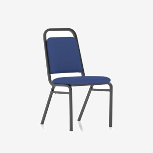 Banqueting Stacking Visitor Chair Black Frame Blue Fabric BR000197 80410DY