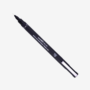 uni PIN01-200(S) Pigment Ink Fine Line Pen 0.1mm Tip Black (Pack 12) - 288902000 20642UB