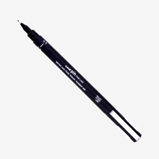 uni PIN05-200(S) Pigment Ink Fine Line Pen 0.5mm Tip Black (Pack 12) - 289066000 20663UB