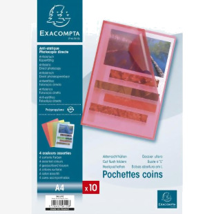 ValueX Cut Flush Folder A4 Grain Polypropylene Assorted (Pack 10) 56119E 86507EX