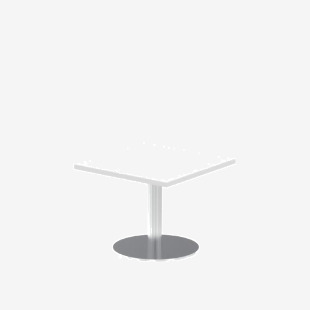 Dynamic Italia 600mm Poseur Square Table White Top 475mm High Leg ITL0210 28393DY