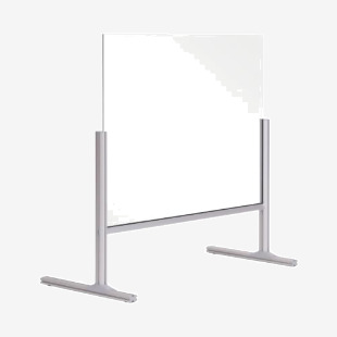 Bi-Office Desk Protective Divider Screen Glass 850x850mm Clear DSP703041 73767BS